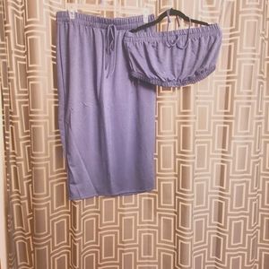 Tube top and skirt set